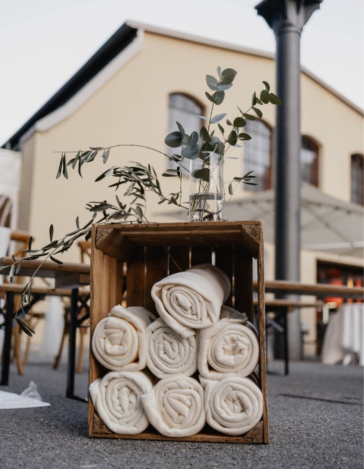 Otten Gravour in Hohenems dekoriert für eine Hochzeit.