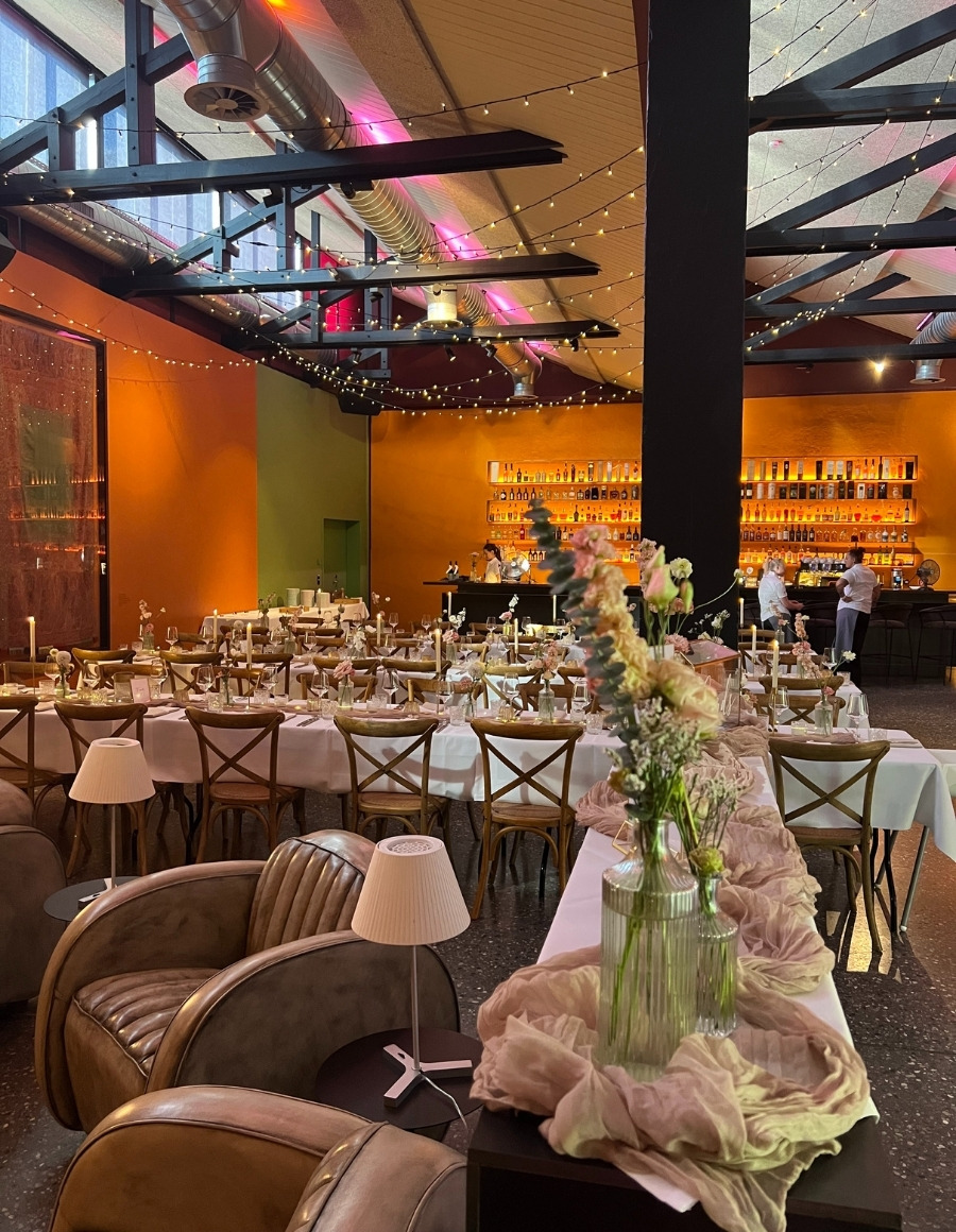 Kaschmirclub Hohenems Innenansicht Hochzeitssetting