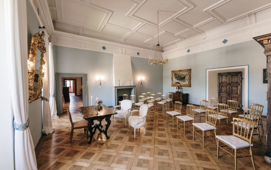 Palast Hohenems Hochzeit Blauer Salon